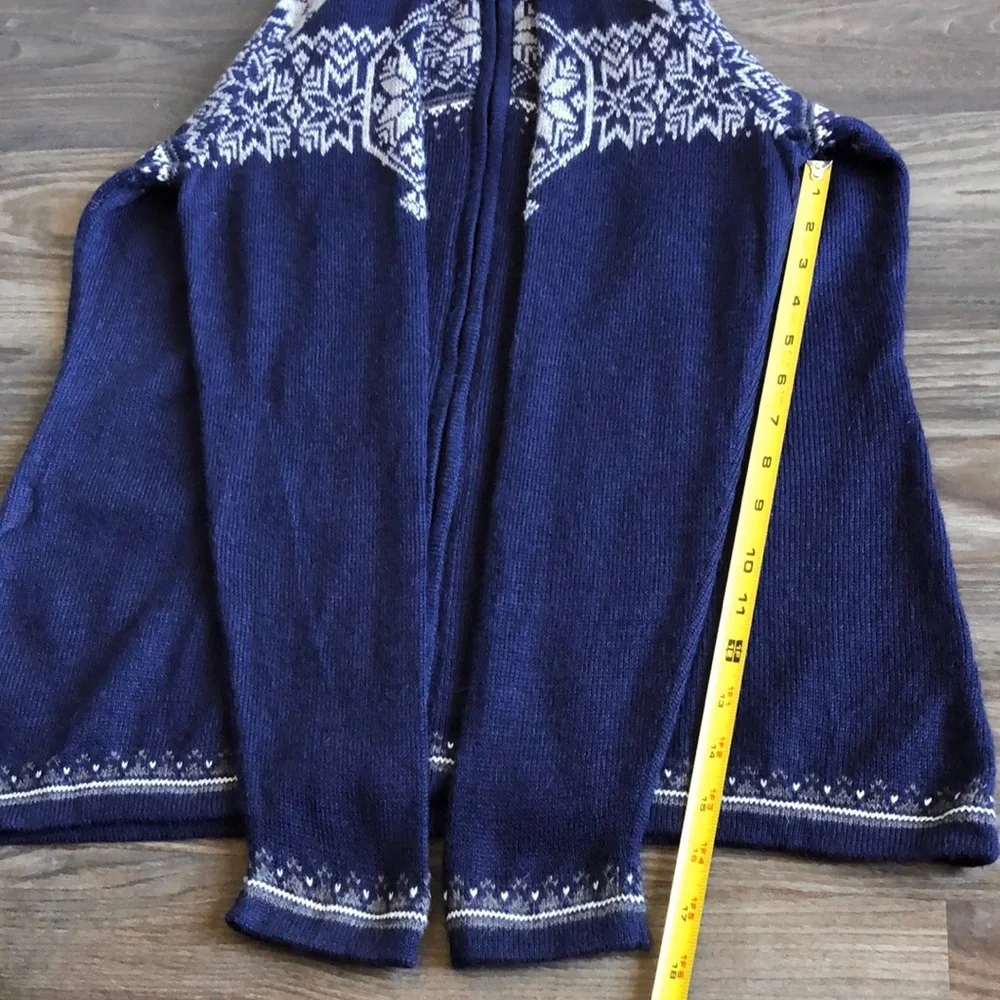 Alpaca Imports Zip Front Sweater Navy Blue XL Alpaca Wool - Picture 15 of 15